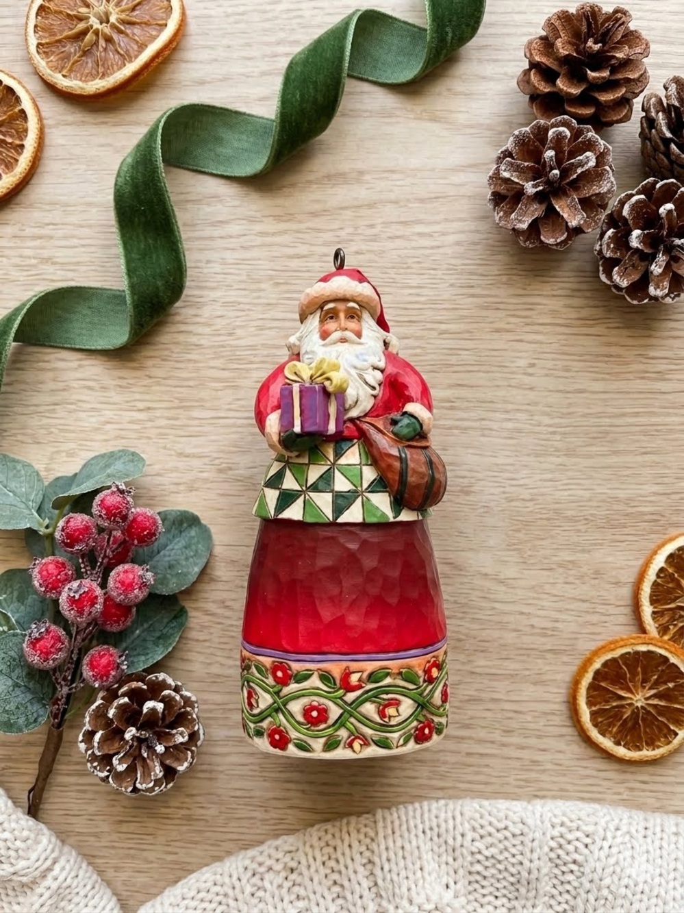 Jim Shore “Santa with Present” Ornament